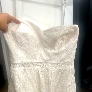 LILLY PULITZER “Brett” Dress White Floral Hexagon Lace Size Large New with Tags